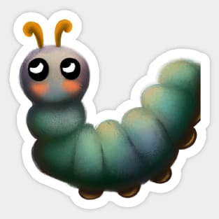 Cute Caterpillar Drawing Sticker